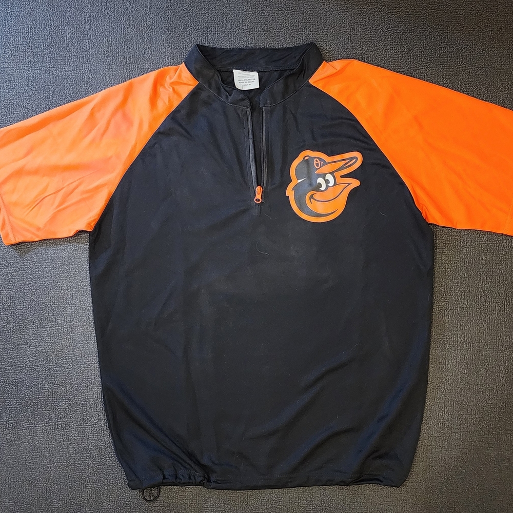 Baltimore Orioles Black and Orange Half-Zip Shirt
